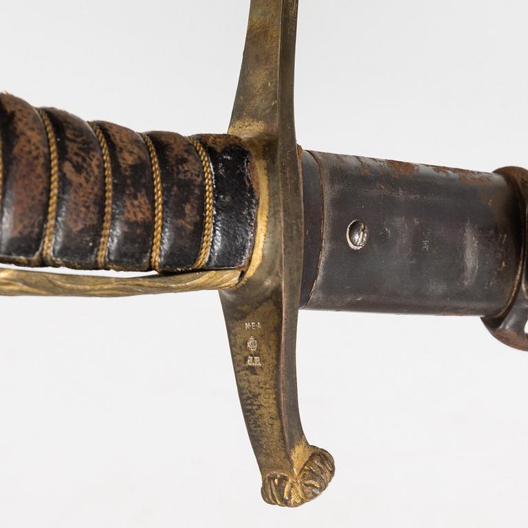 A Swedish officer's sabre 1899 pattern with scabbard.