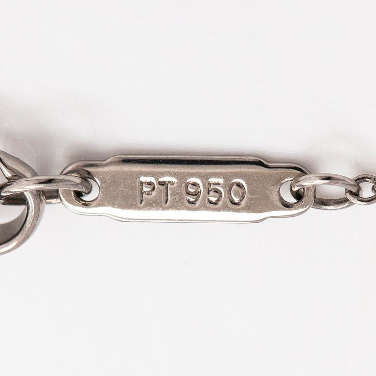 Tiffany & Co, kaulakoru, platinaa ja  briljanttihiottuja timantteja.