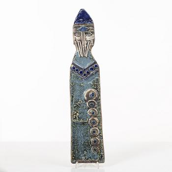 Lisa Larson, a stoneware wall relief and a figurine, Gustavsberg.
