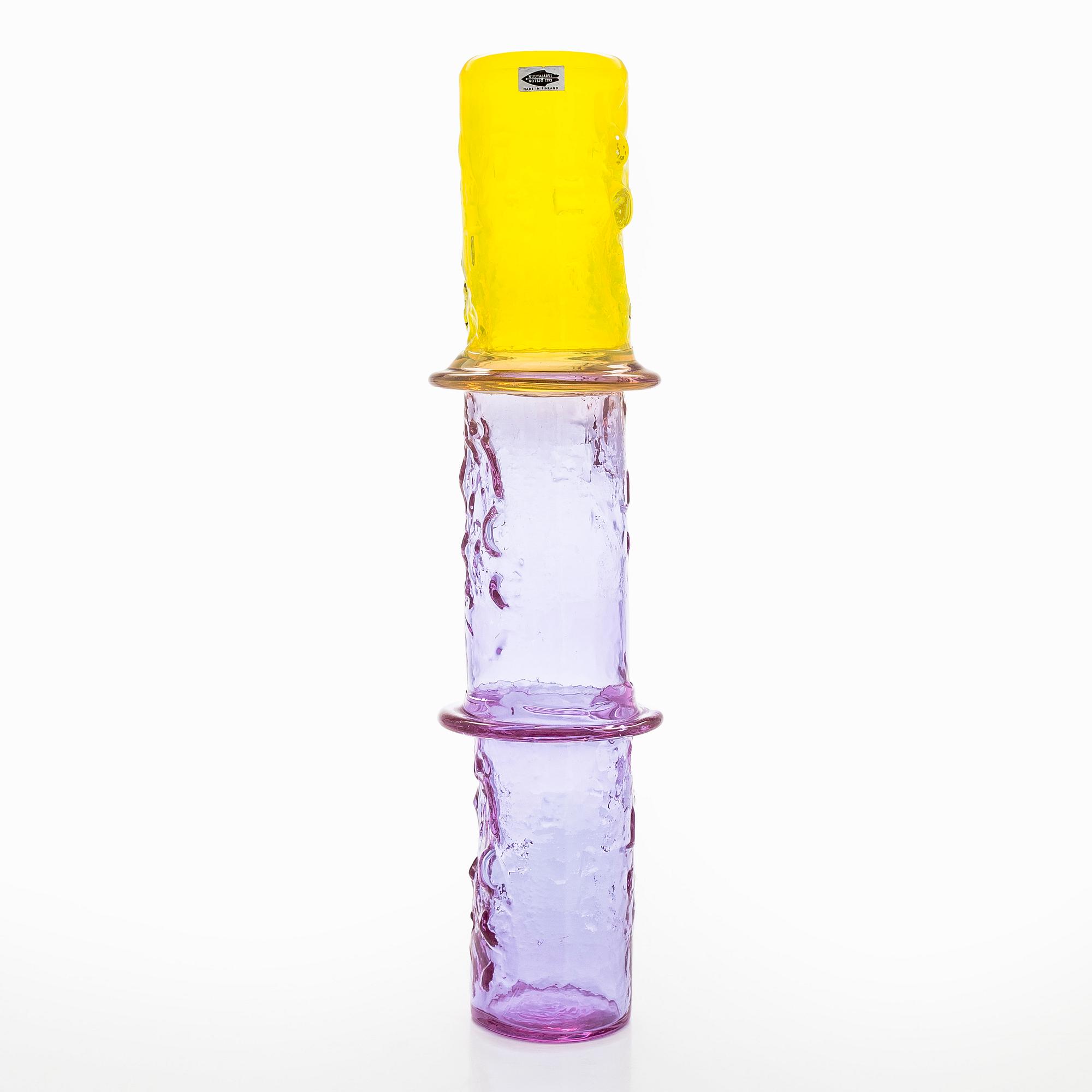 Oiva Toikka, vas, "Bambu", signerad Oiva Toikka, Nuutajärvi Notsjö.