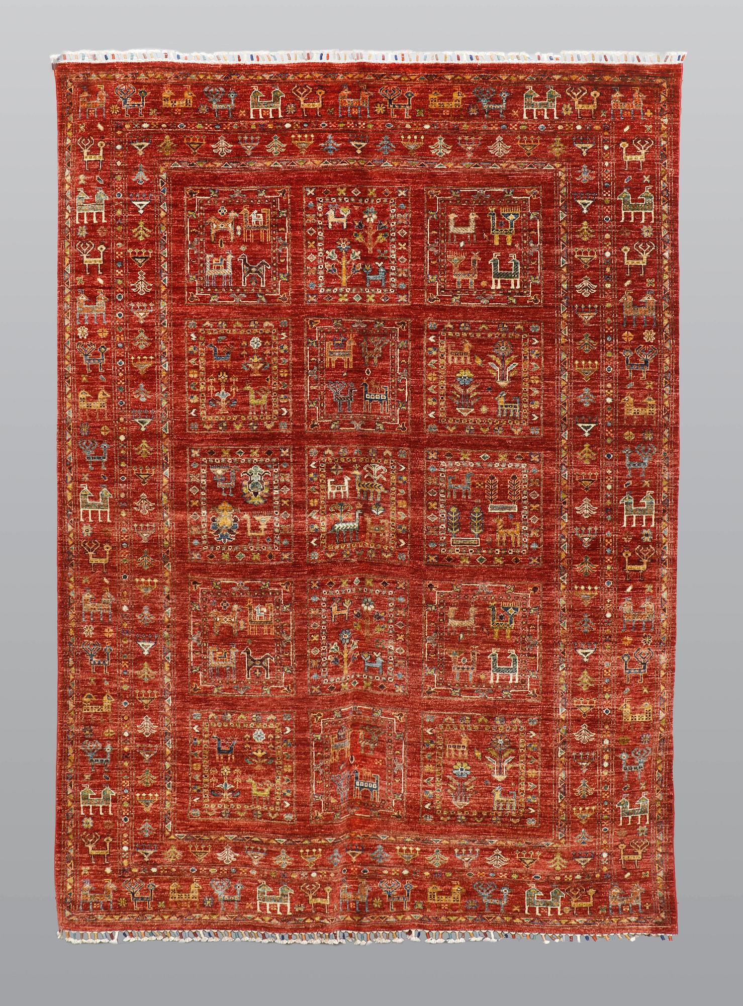 A rug, Ziegler design figural, ca 235 x 168 cm.