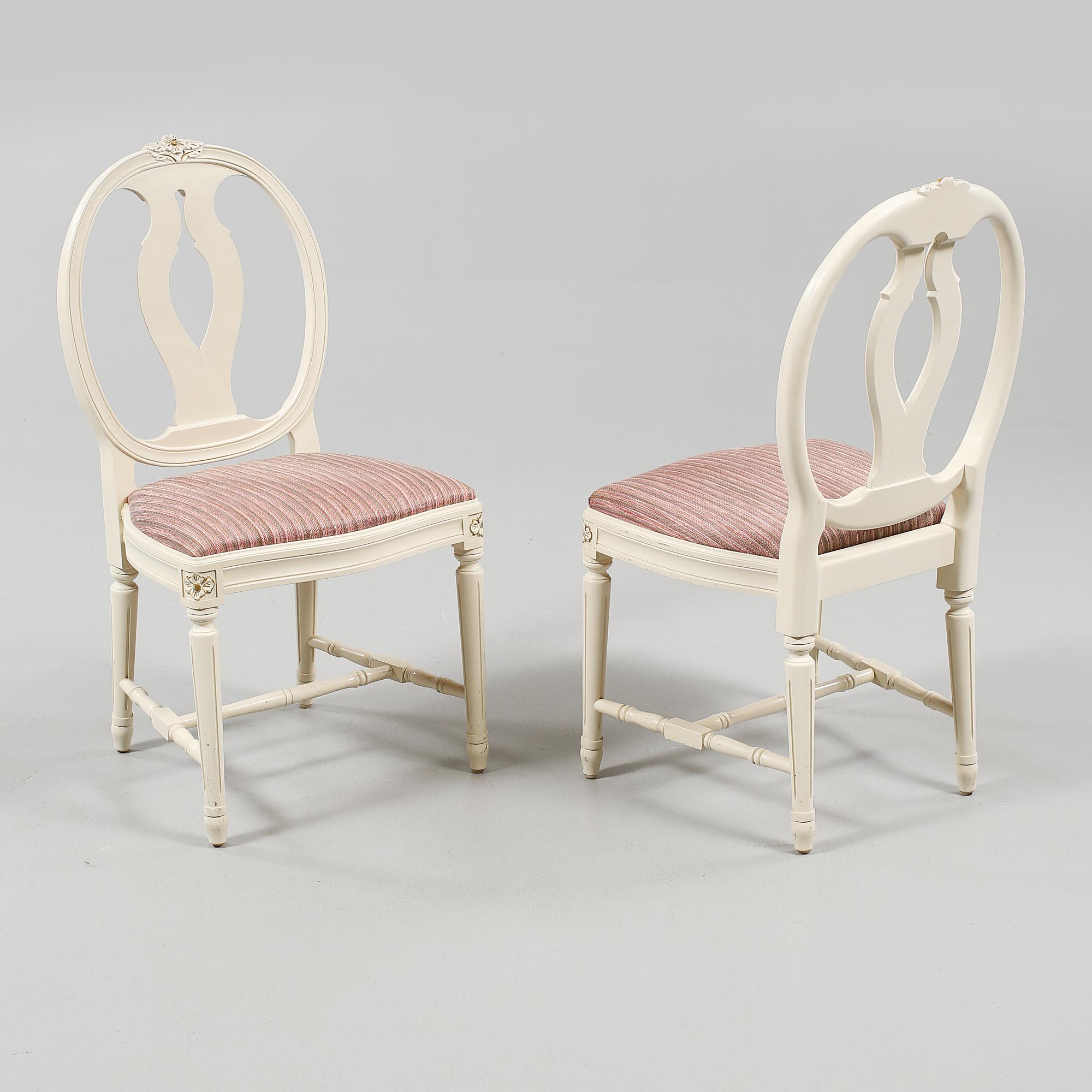 STOLAR, 6 st, gustaviansk stil, 1900-talets andra hälft.