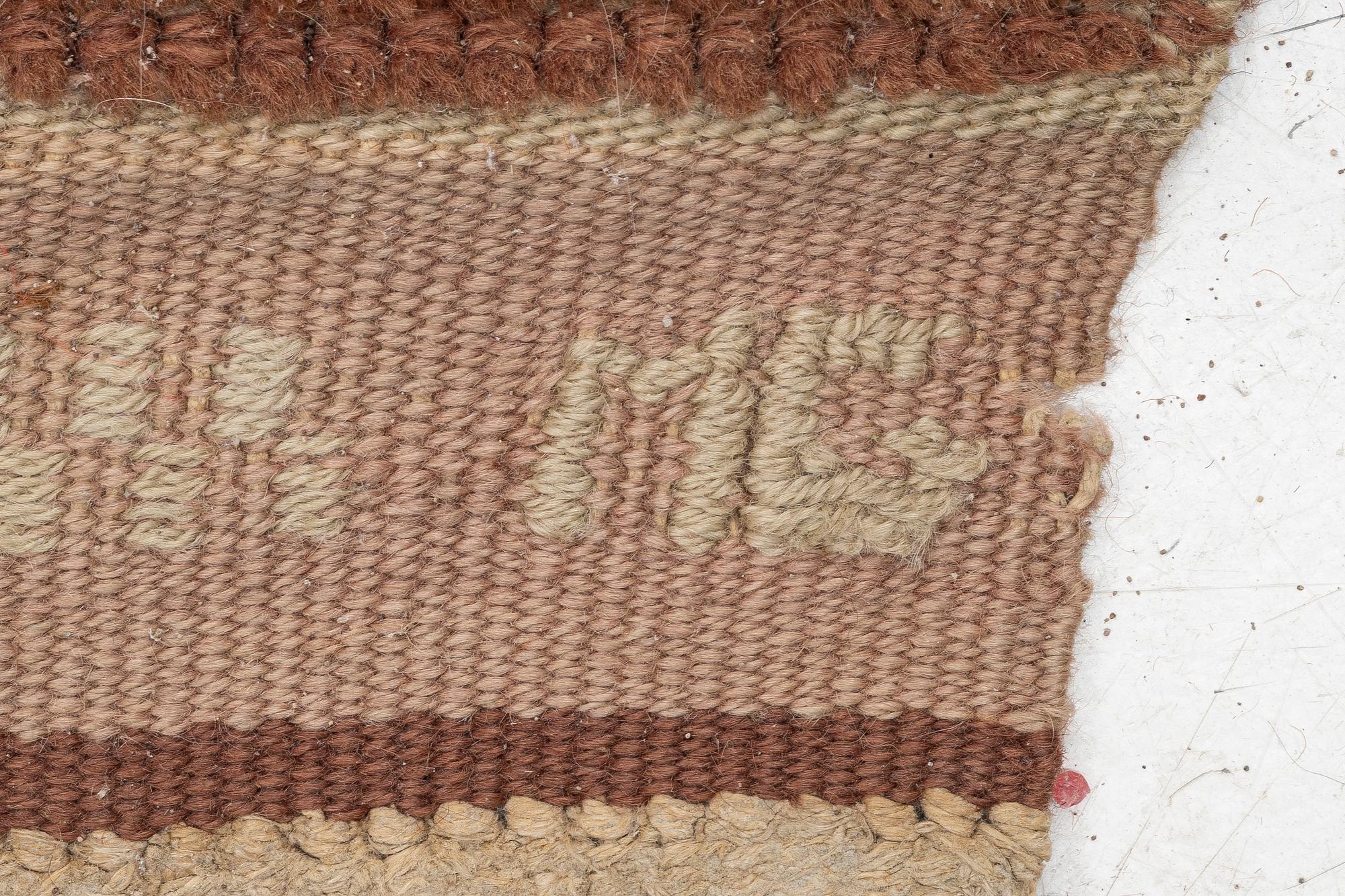 Märtha Gahn, Rug. Flossa, approx. 309 x 252 cm signed MG.