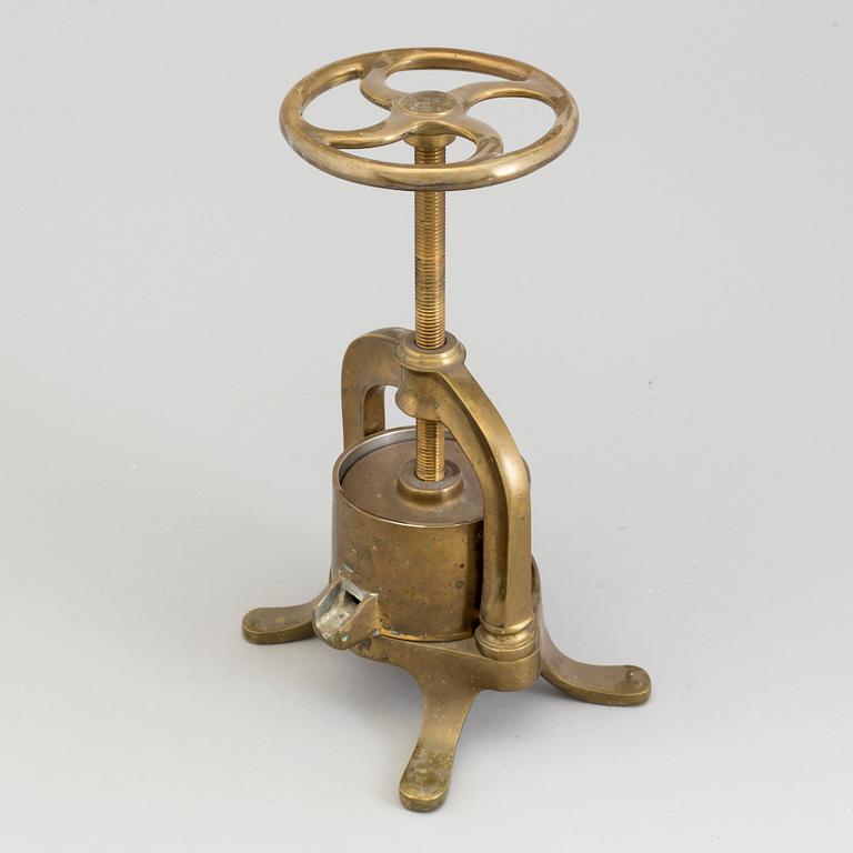 ANKPRESS, mässing, 1900-tal.