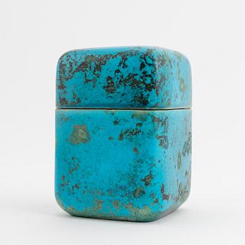 Hans Hedberg, a faience box, Biot, France.