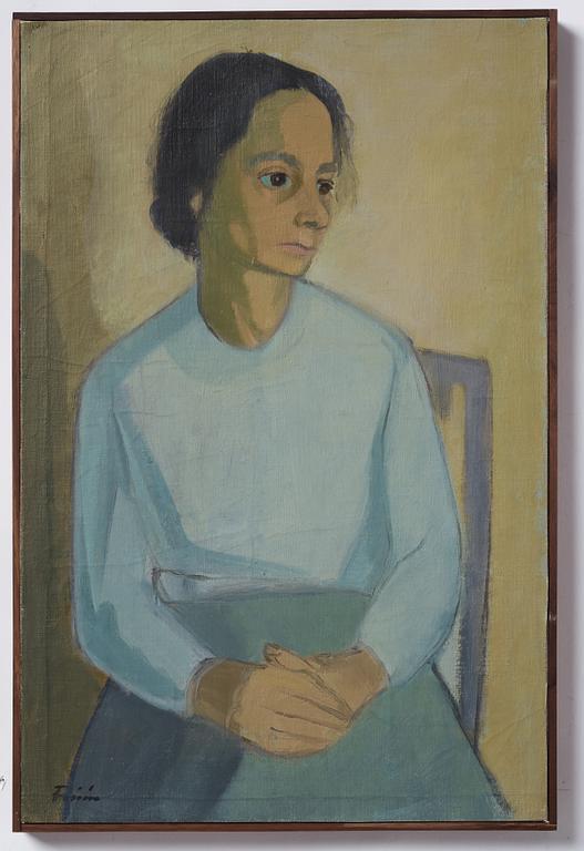 Vera Frisén, oil on relined canvas, signed.