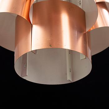A copper ceiling lamp by Torsten Orrling, Hans-Agne Jakobson AB, MArkaryd, second half of the 20th century.