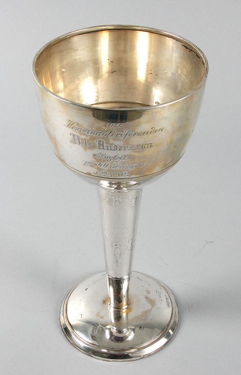 POKAL, silver, Gustaf Alfred Dahlgren, Malmö, 1909.