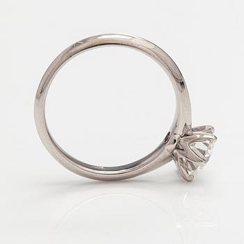 An 18K white gold ring with a ca 1.23 ct brilliant-cut diamond. With GIA certificate.