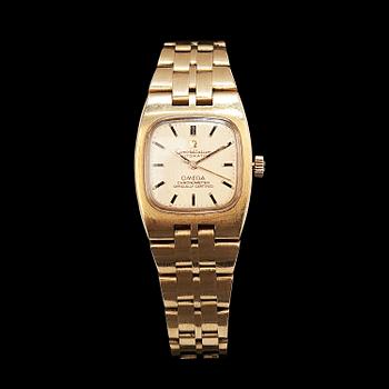 DAMARMBANDSUR, Omega Constellation, 18K guld. Vikt 99 g.