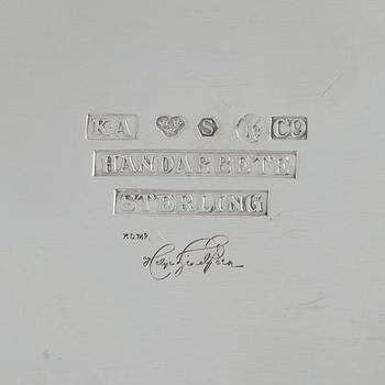 A silver bowl by Helge Lindgren för K Anderson, Stockholm, 1953.