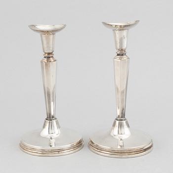 A pair of silver candle holders, KG Markströms Guldsmeds AB, Uppsala, 1964.