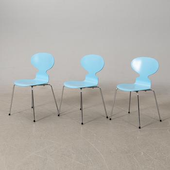 Arne Jacobsen, chairs 8 pcs, "Ant", Fritz Hansen, 1993.