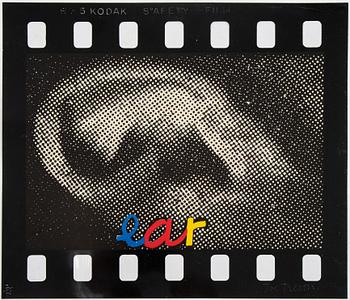 Joe Tilson, färgserigrafier och résin, 5 st, 1968, signerade 7/40.