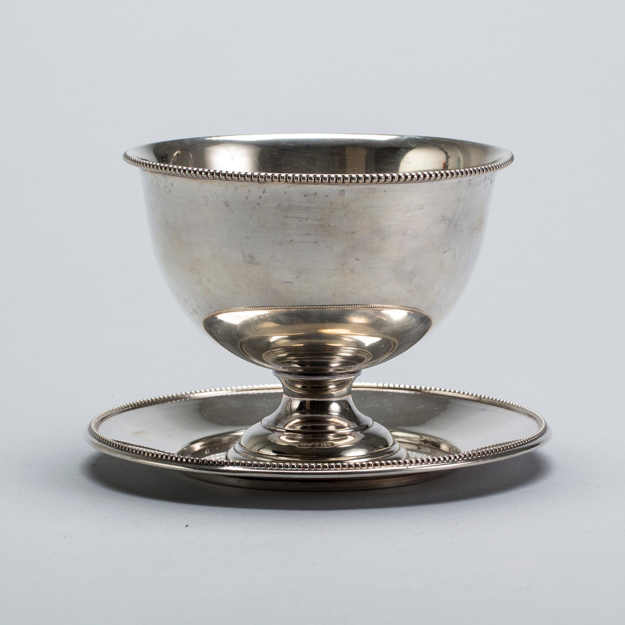 SÅSSKÅL, GAB Stockholm 1919, silver, vikt 380 g.