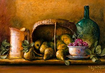 385. Fritz Jakobsson, STILL LIFE WITH PEARS.