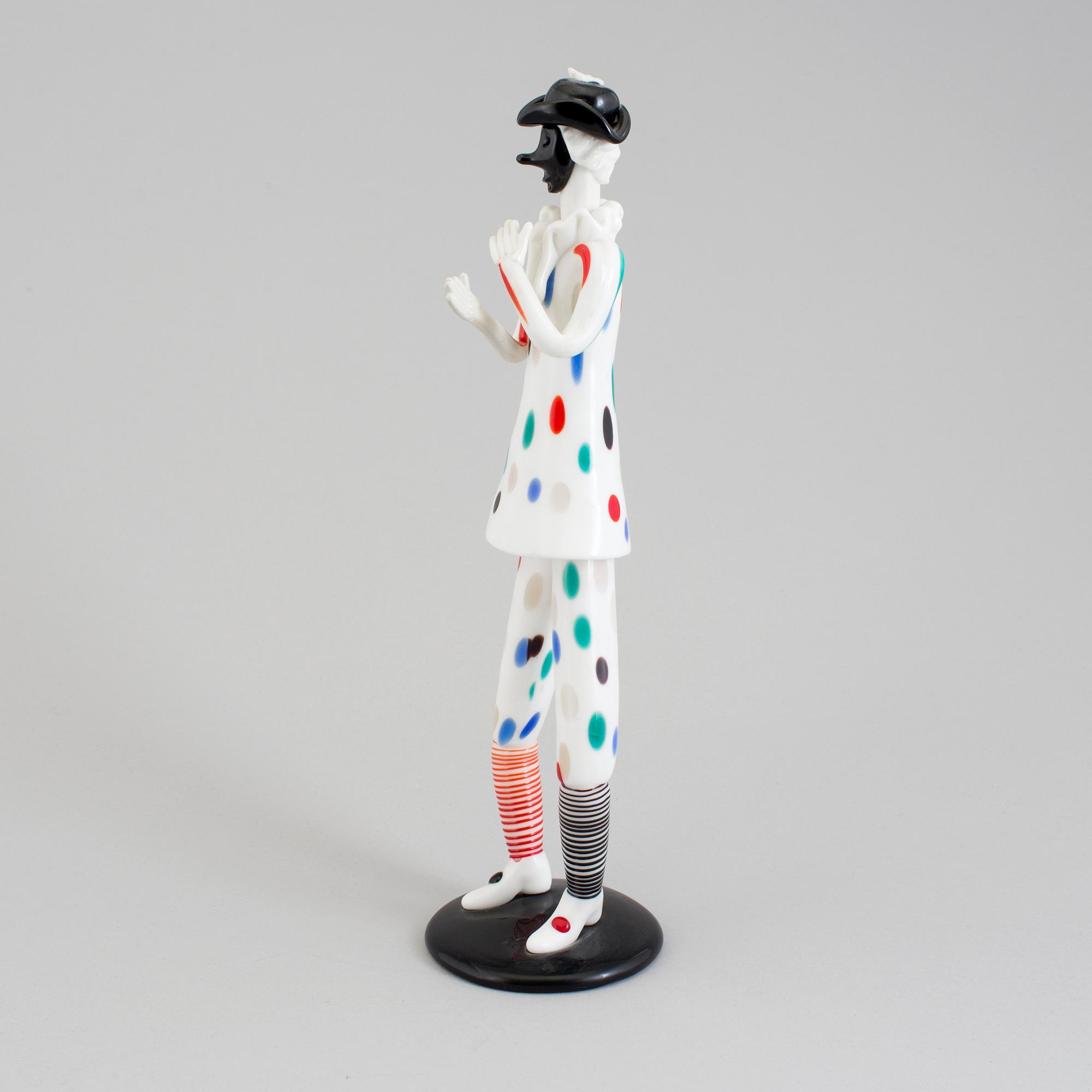 A Fulvio Bianconi 'Arlecchino' (Harlequin) figure, Venini, Murano, 1950s.