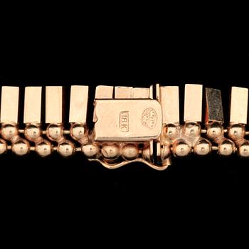 COLLIER, 18k guld, Svenska importstämplar, 1900-tal. Tot vikt 41 g + 6,5g.