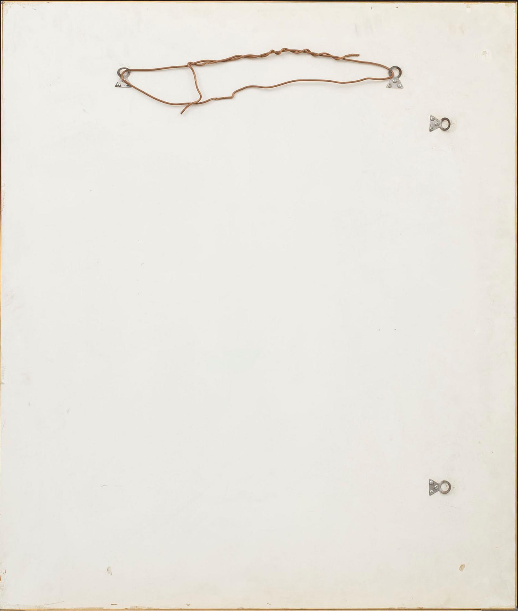 A BRASS WALL MIRROR.