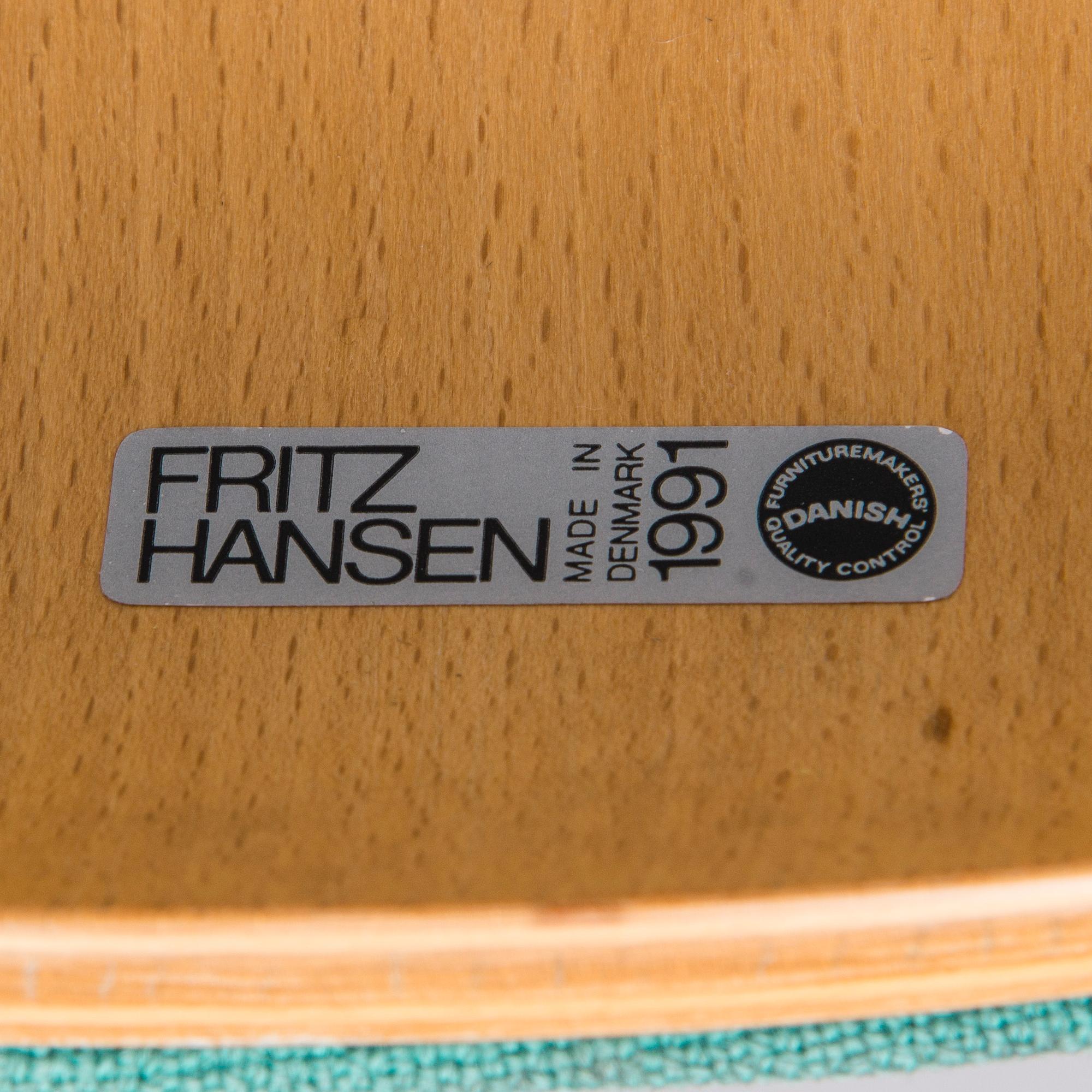 STOLAR, 6 st, "Sjuan", Arne Jacobsen, Fritz Hansen, 1991.