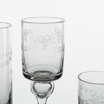 An 35-piece 'Antique' glassware set, Reijmyre, second half of the 20th century.