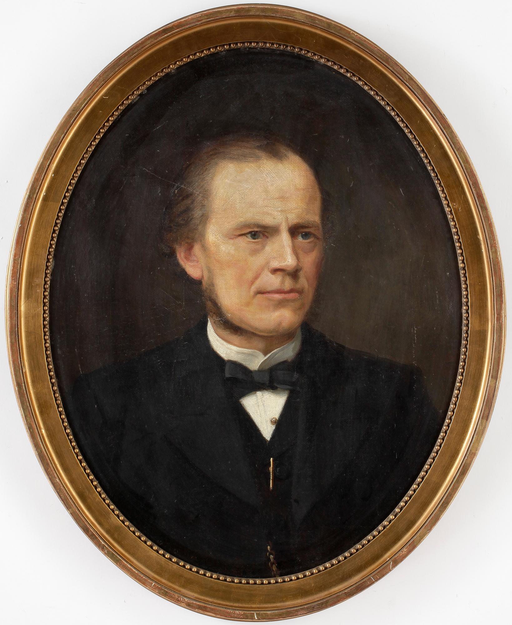EDVARD PERSÉUS, ett par, olja på duk, sign E. Perséus, 1800-tal.