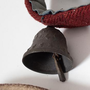 Three Chinese bells for harness, late Qing dynasty.