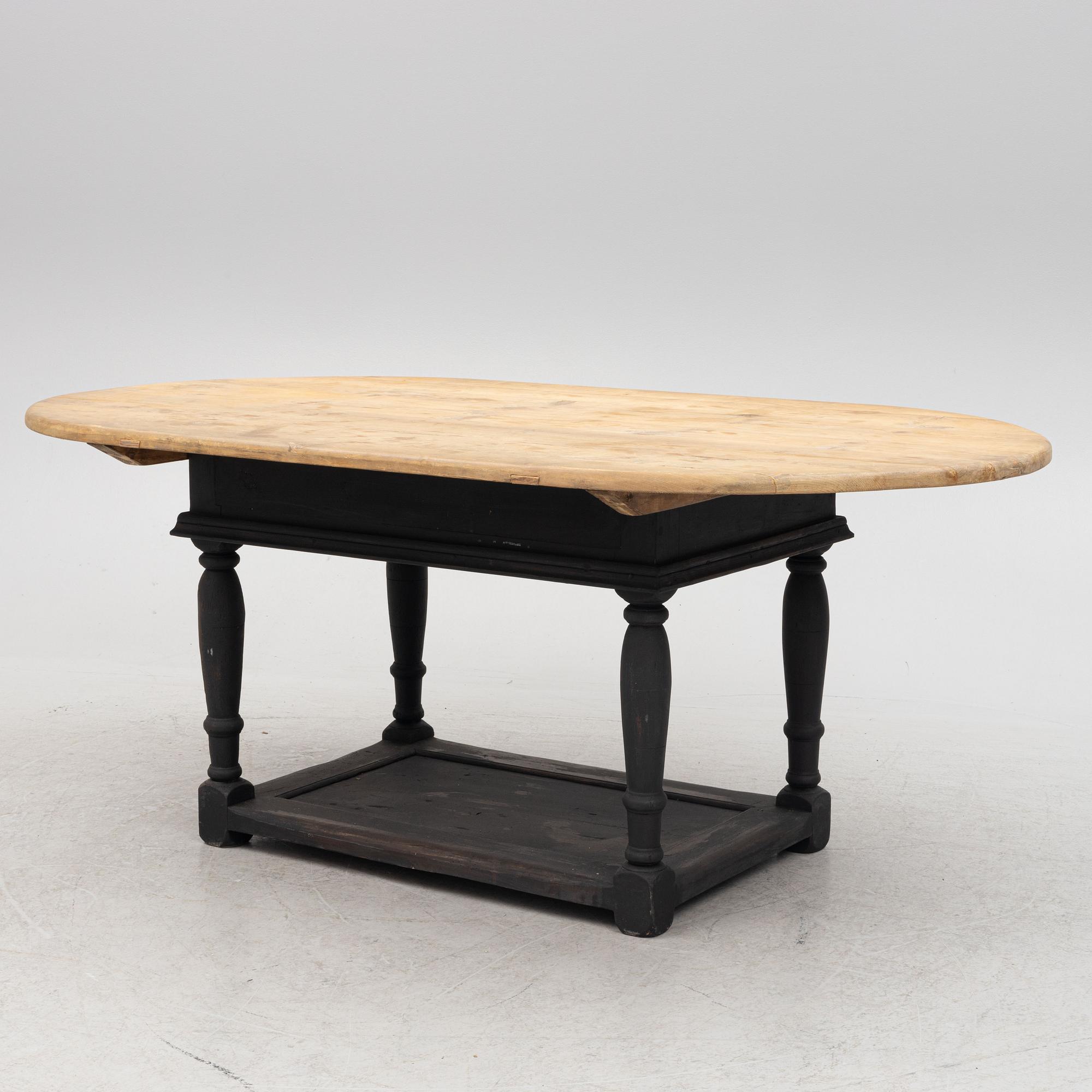 Matbord, barockstil, 1800-tal.