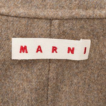 MARNI, a wool mix coat, Italian size 44.