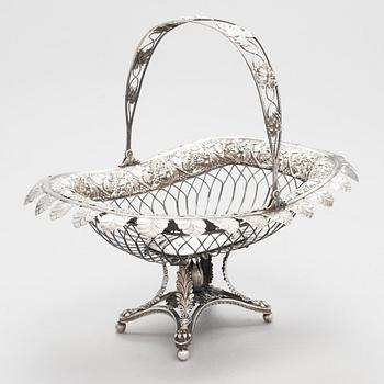 A silver sweetmeat basket, maker's mark of Fredrik Strömsten, active in Helsinki 1813-60.