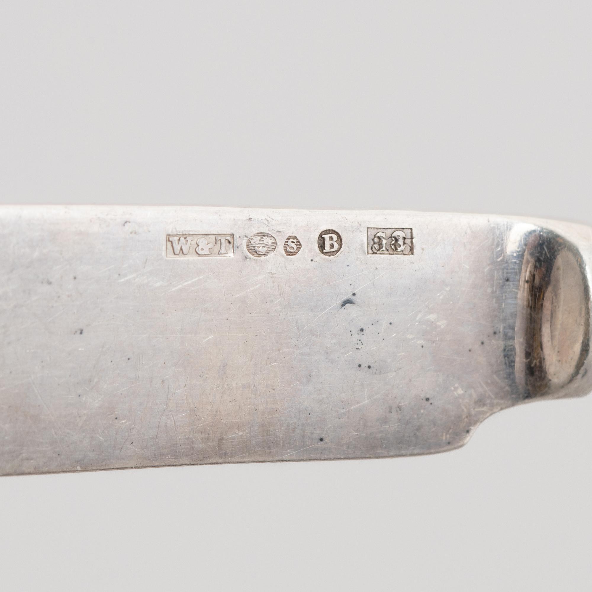 Bestickuppsättning, 63 delar, silver, "Märtha", MGAB, Uppsala, samt Wallin & Thorsen, Borås, bl a 1935.