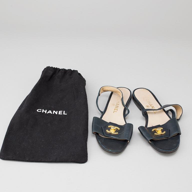 CHANEL, sandaletter, storlek 37,5.