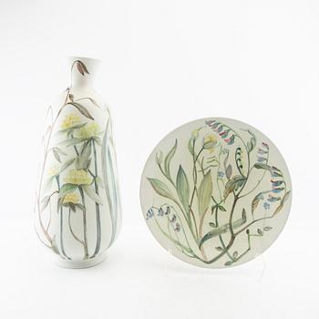 Carl-Harry Stålhane, vase and bowl Rörstrand mid-20th century stoneware.