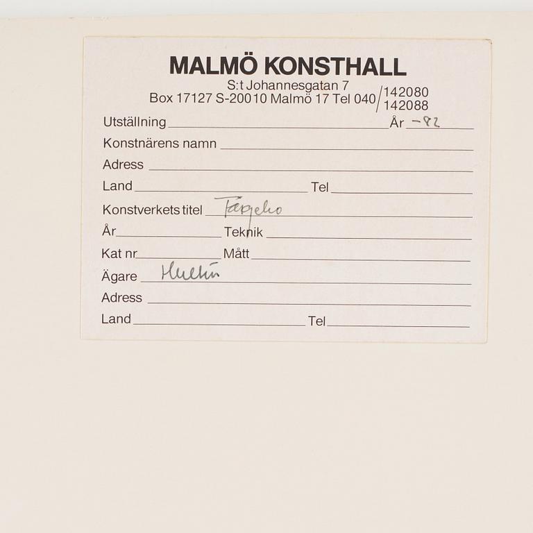 CO Hultén, blandteknik på papper, signerad och utförd 1947.