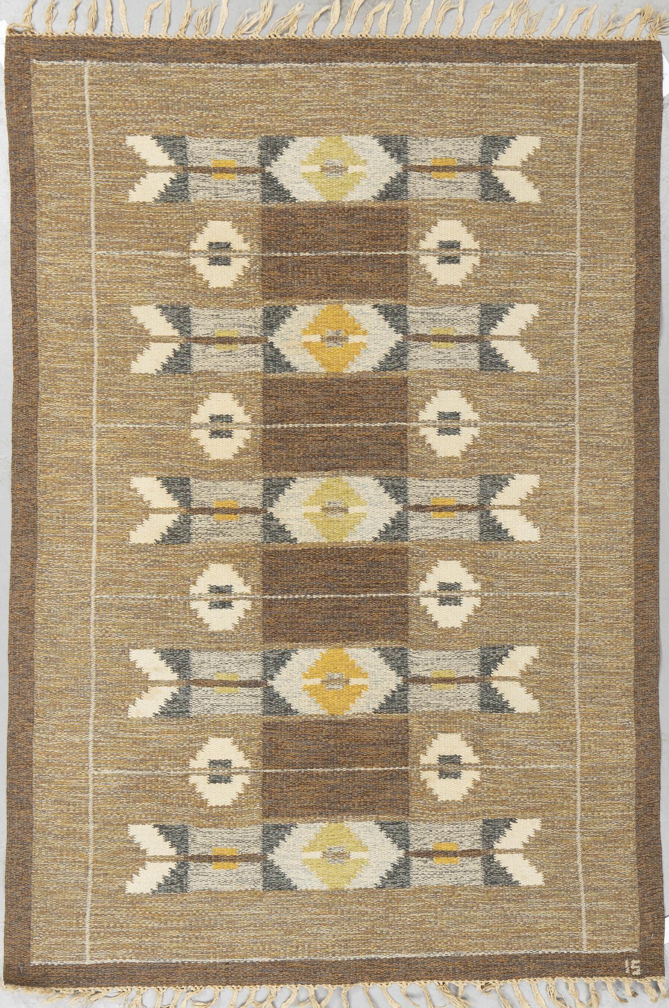 Ingegerd Silow, matta, rölakan, ca 197 x 137, signerad IS.