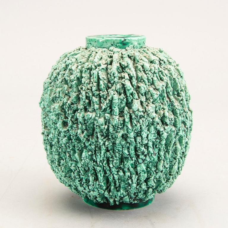 A Gunnar Nylund Rörstrand chamotte vase.