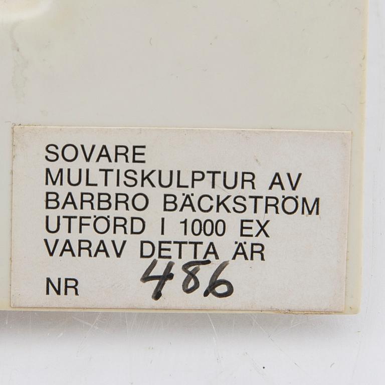Barbro Bäckström, multiscuplture plastic numbered 486/1000.