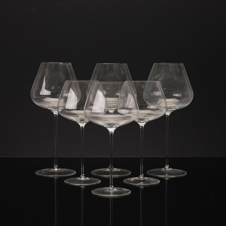 GLASS TABLEWARE, 22 pieces, "Rogaska Crystal", Slovenia.