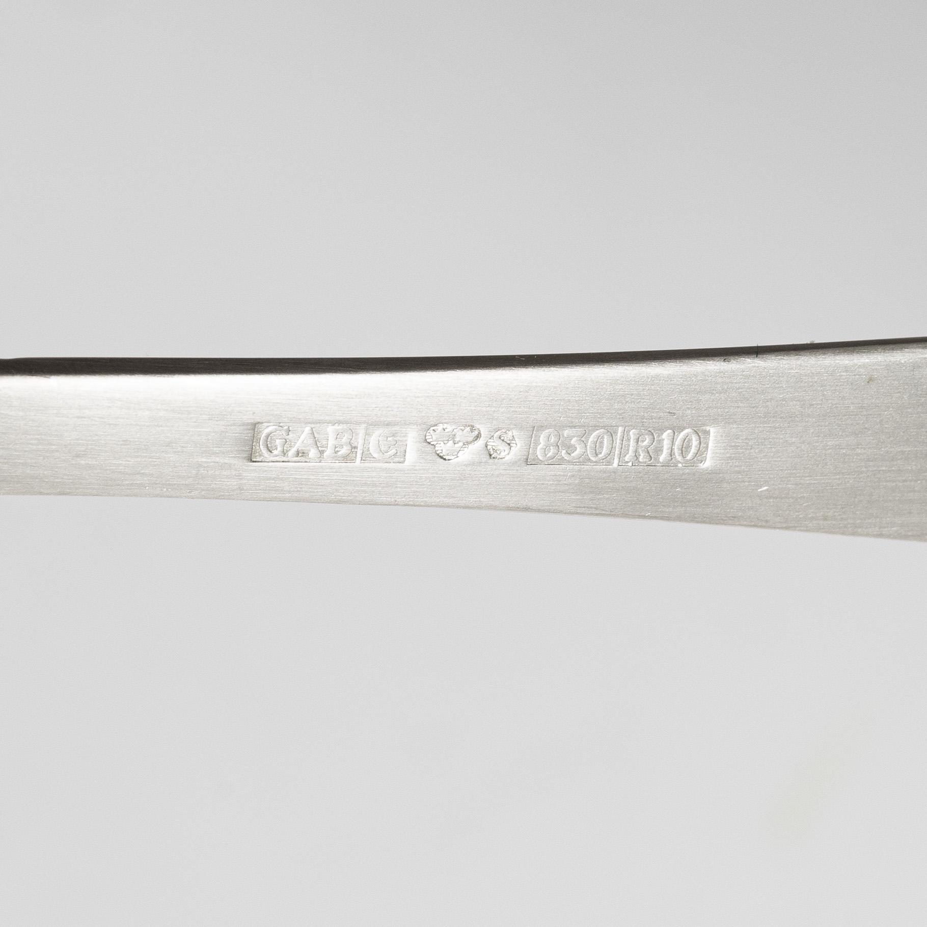 Jacob Ängman, bestickservis, silver, 38 delar, "Rosenholm", GAB, Stockholm & Eskilstuna, 1967-91.