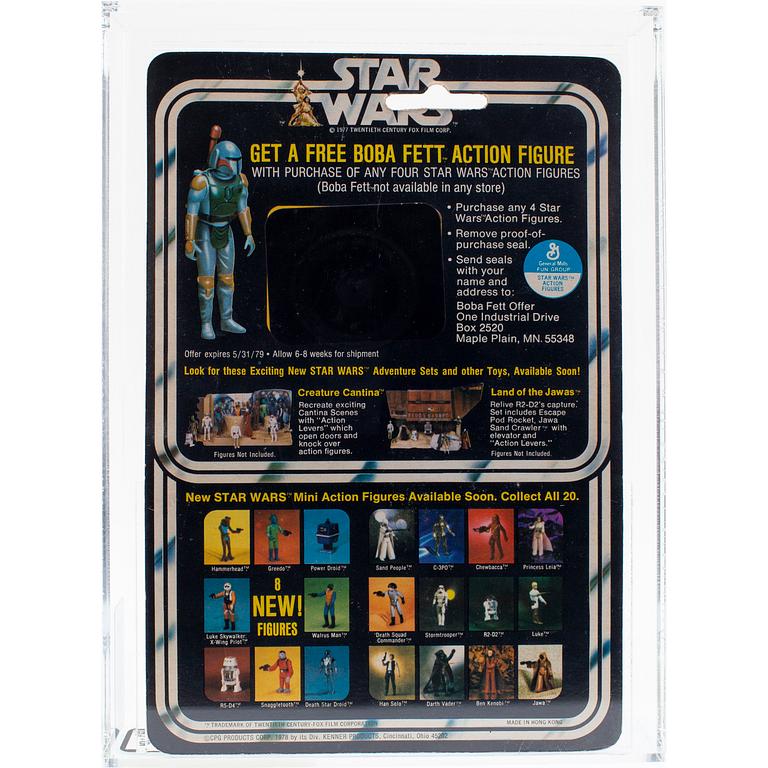 STAR WARS, Luke Skywalker: X-Wing Pilot, 20 back-d, AFA 85 NM+, Kenner 1978.