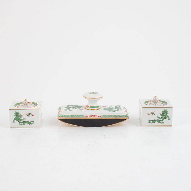 Meissen, a four piece porcelain writing set, Germany, circa 1900.