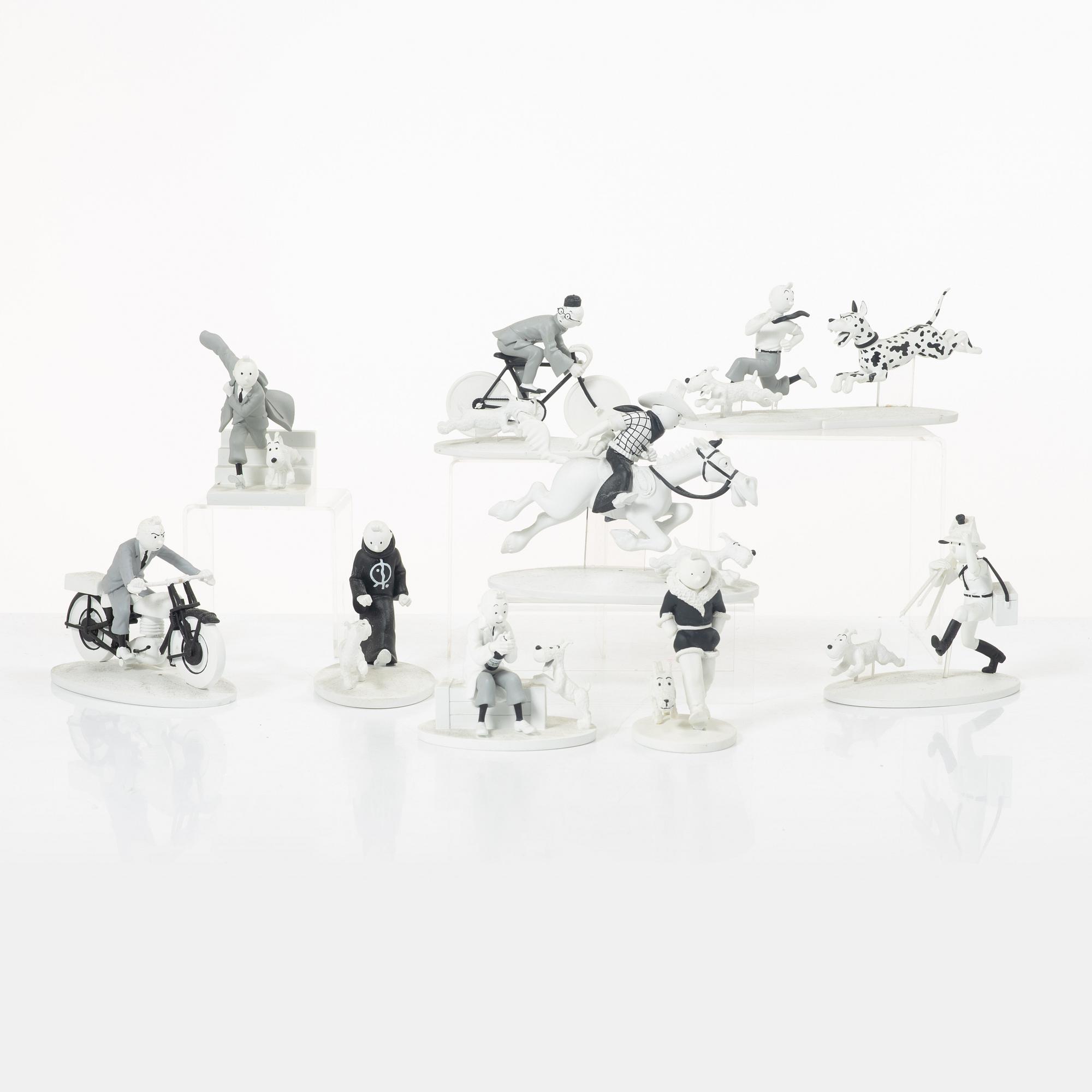 Tintin, collectible figures, 10 pcs, "Hors Serie", Hergé Moilins art, 2013-2015.