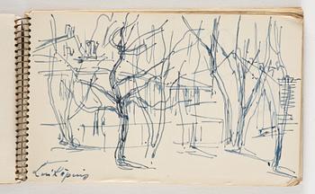 Lotte Laserstein, 10 små skissblock med teckningar.