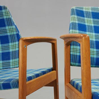 A pair of mid 20th century armchairs.