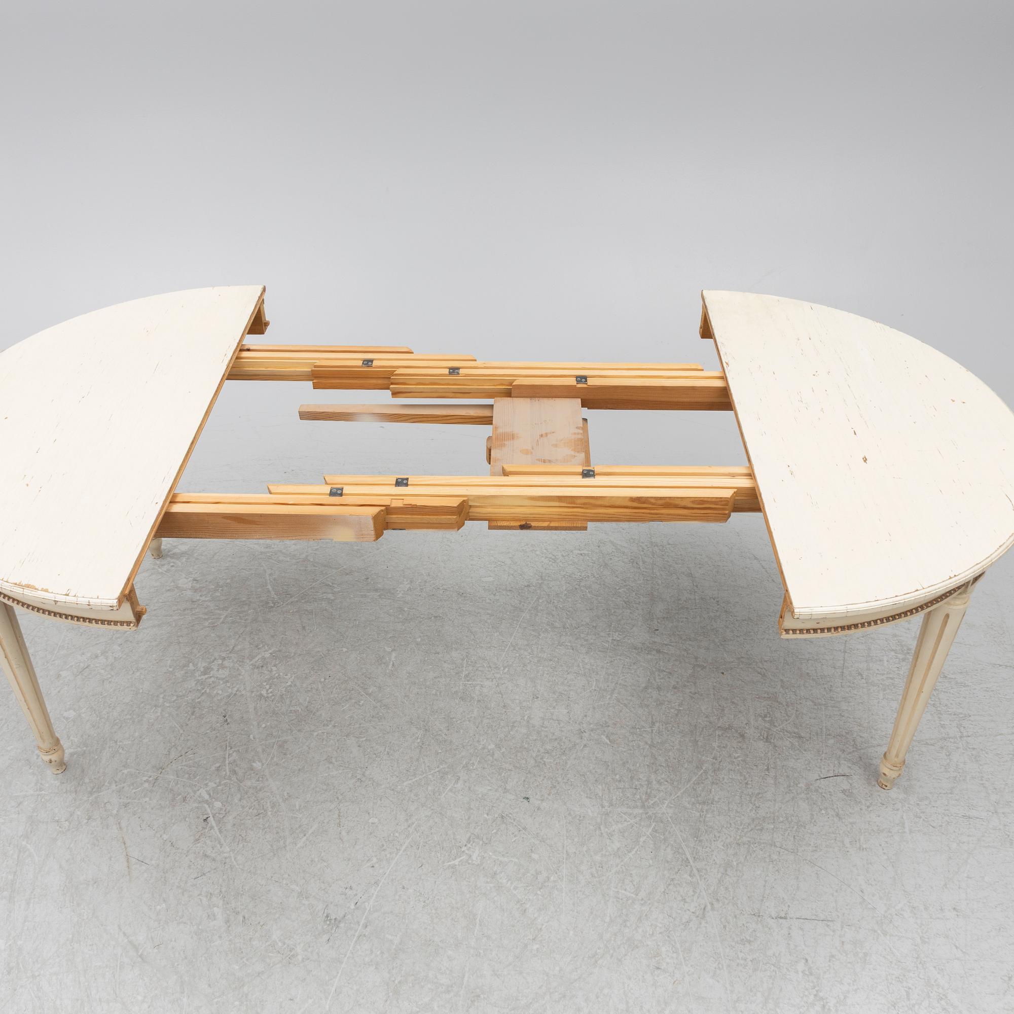 Dining table, Gustavian style, mid-20th century.