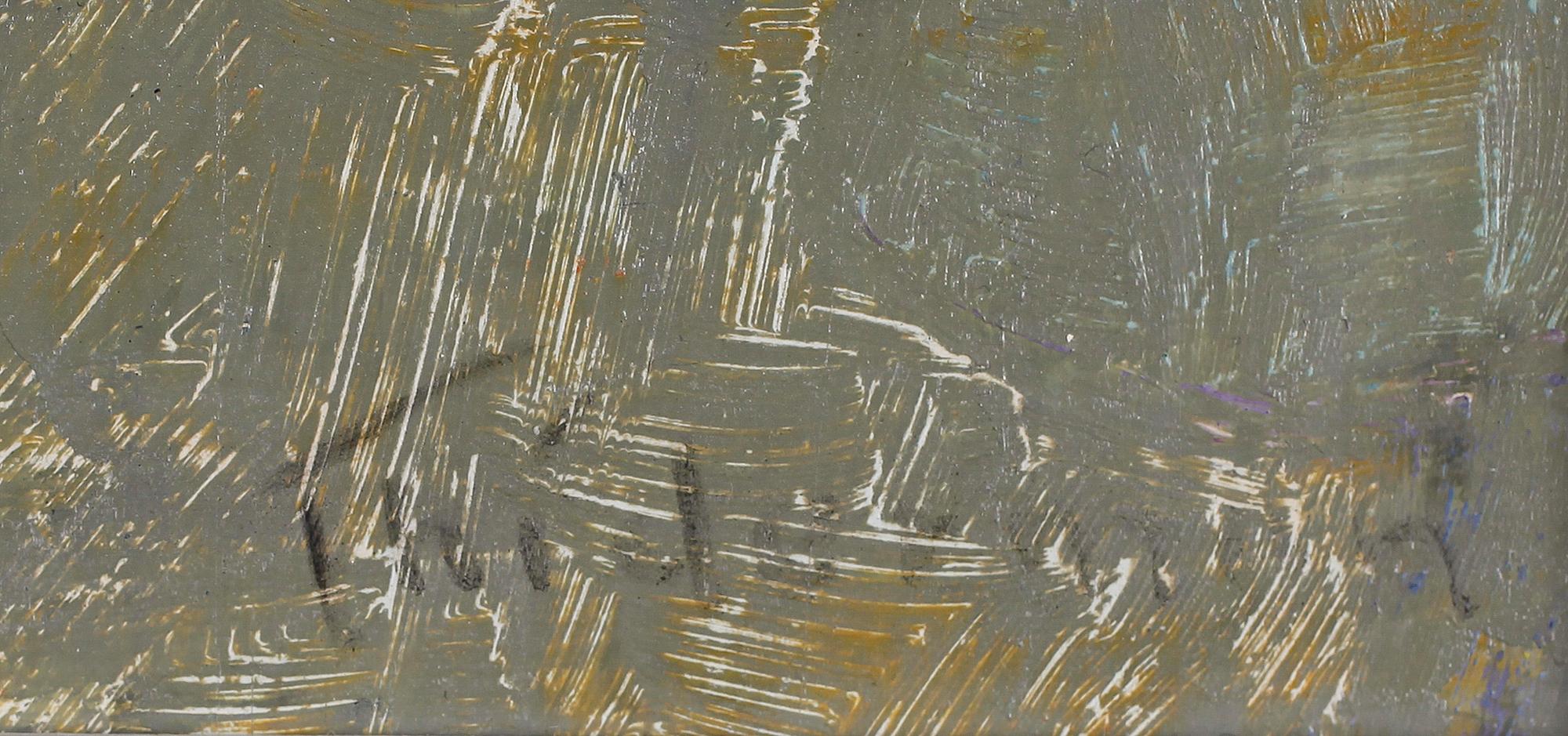 STIG ERIK THIDERMAN, olja på pannå, otydligt signerad.