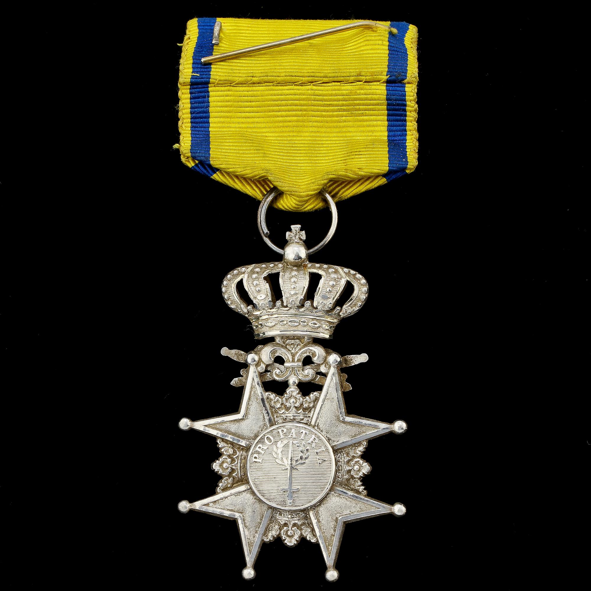 MEDALJ, "Svärdstecknet, Kungliga Svärdsordenstecknet", 1900-tal.