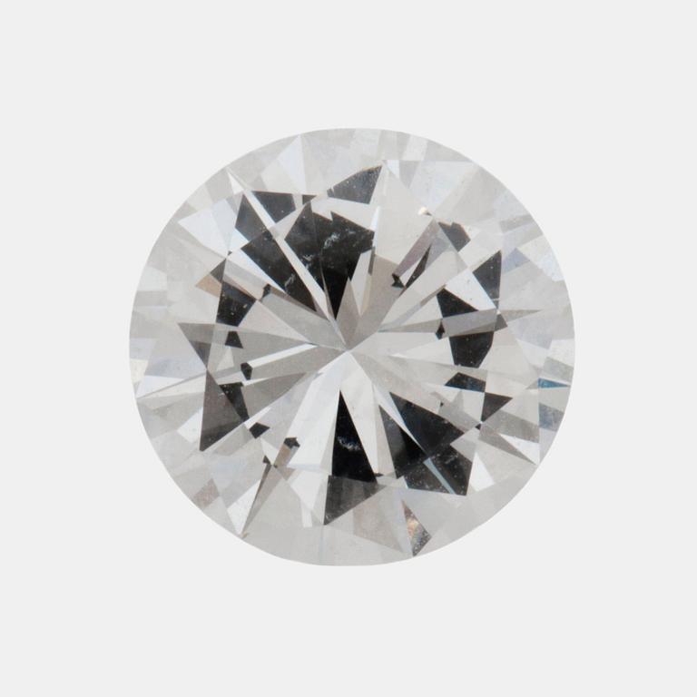 DIAMANT, oinfattad, briljantslipad, 1.29 ct, TW/FL enligt certifikat från EGI.