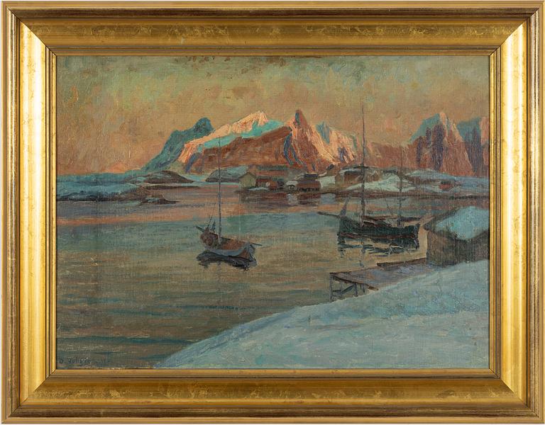 Oscar Hullgren, "I solnedgången" (Lofoten).