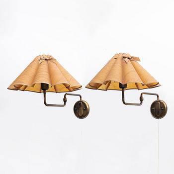 Vägglampor, ett par, Rejmyre Armaturfabrik (RAF), 1900-talets senare del.